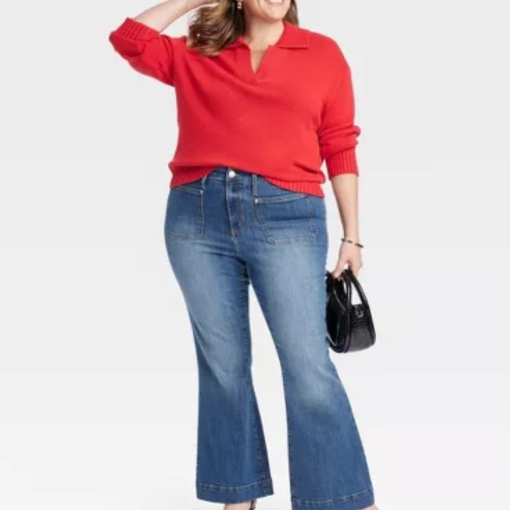 Ava & Viv High rise  Flare Jeans New 26